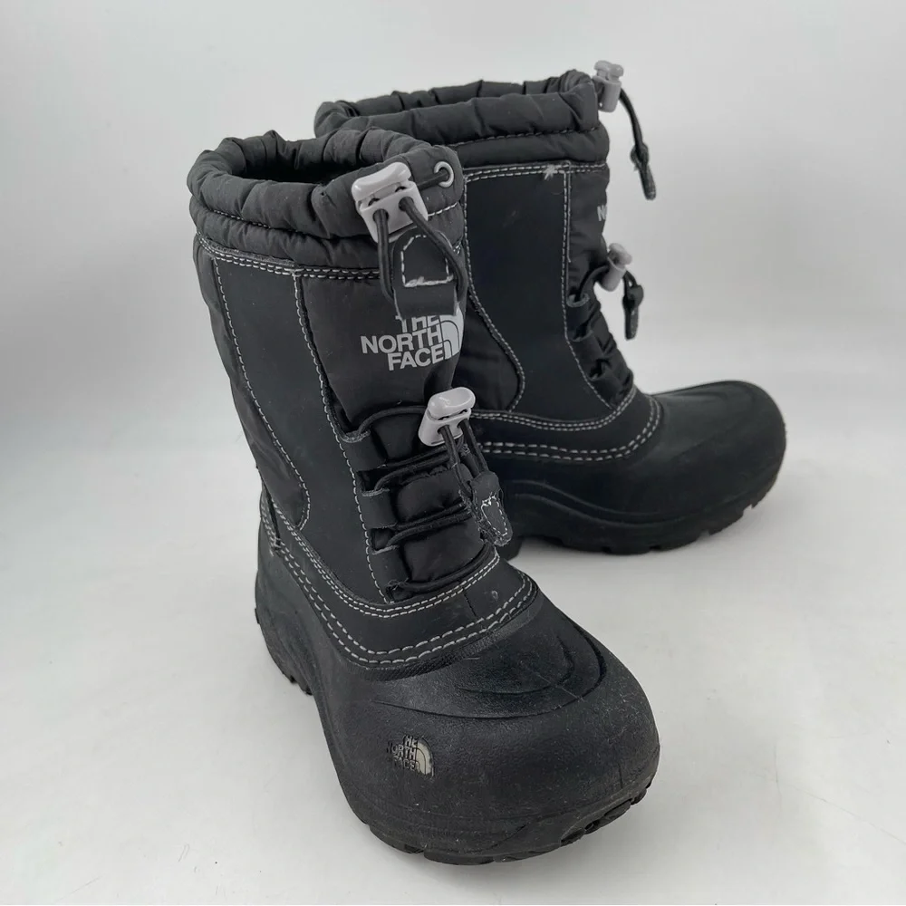 The North Face Kids - Size 11 C - Black Waterproof Insulated Winter Snow Boots